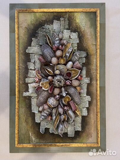 Панно коллаж в технике терра