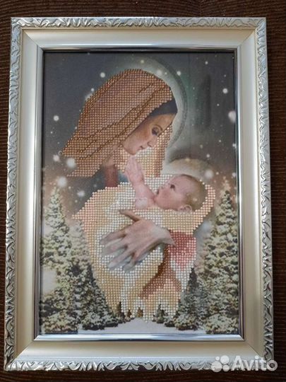 Картина алмазная вышивка. Ручная работа. Под стекл