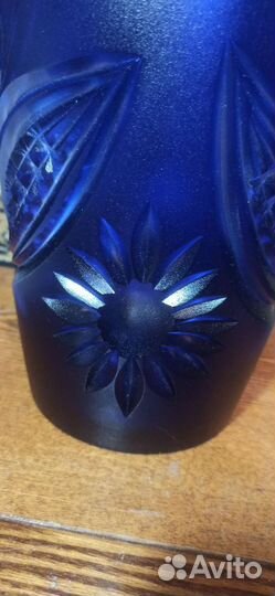 Ваза цветной хрусталь Val St Lambert 1970е