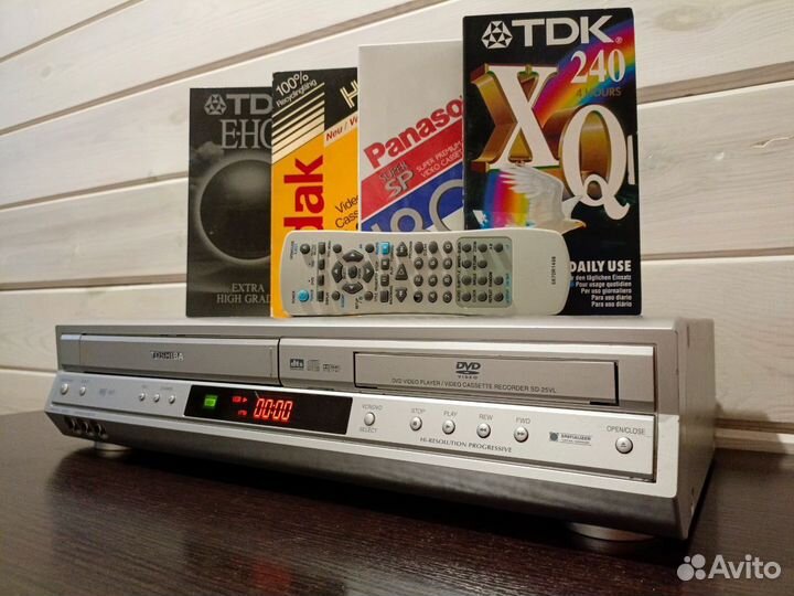DVD VHS 6 head Hi-fi стерео Toshiba ду комбо