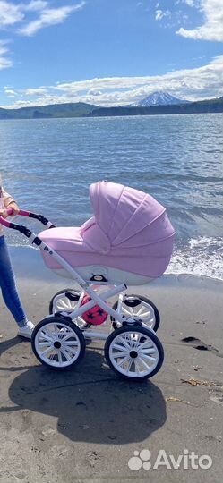 Детская коляска 3 в 1 (экокожа) Adamex