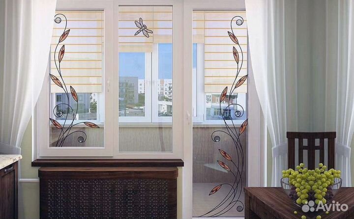 Оконный блок балконной дверью