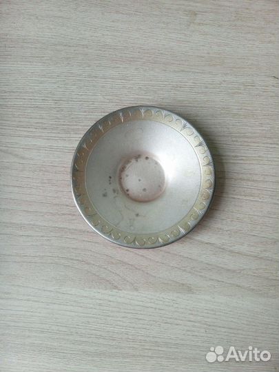 Блюдце от чайной пары СССР мельхиор