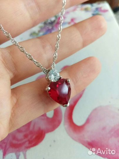 Подвеска сердце с цепочкой