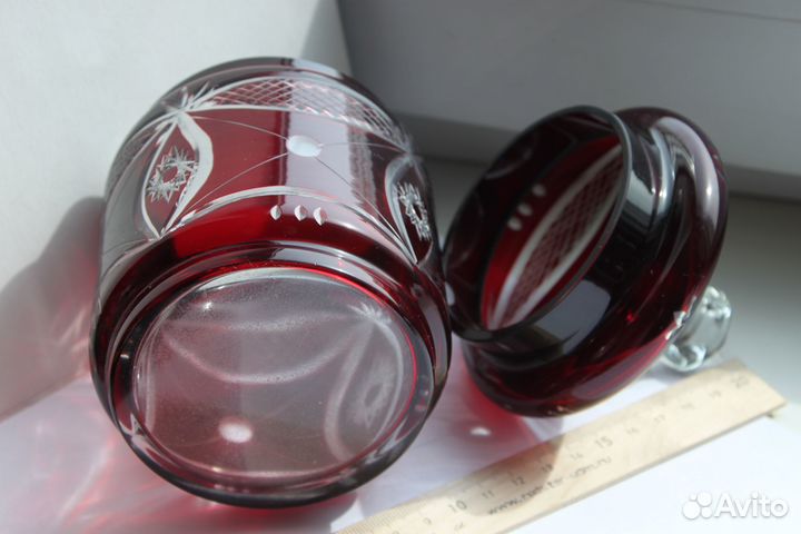 Egermann. Бисквитница - Баночка с крышкой.Стекло