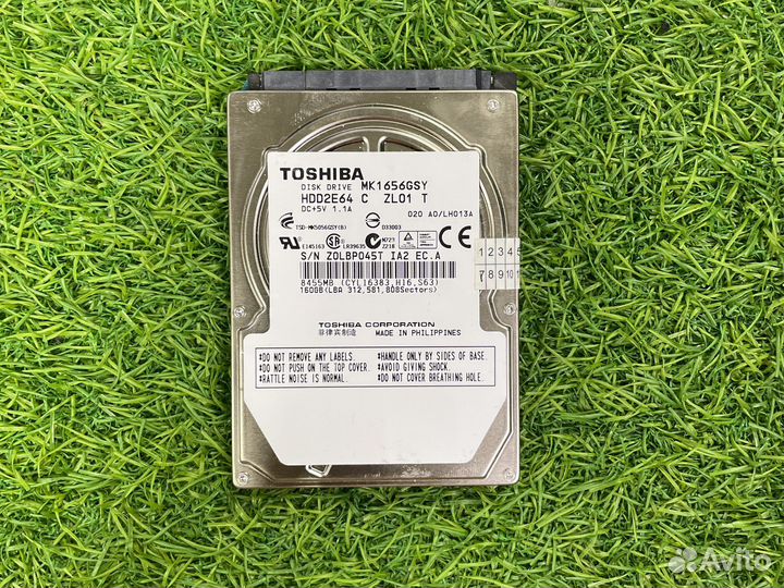 Toshiba mk1656gsy 160Gb