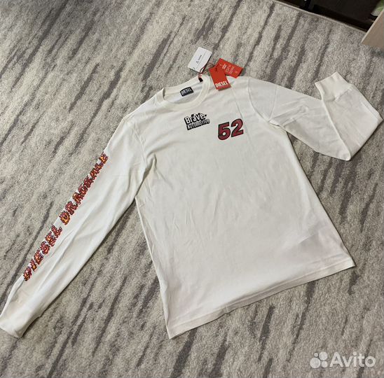 Diesel лонгслив белый Оригинал