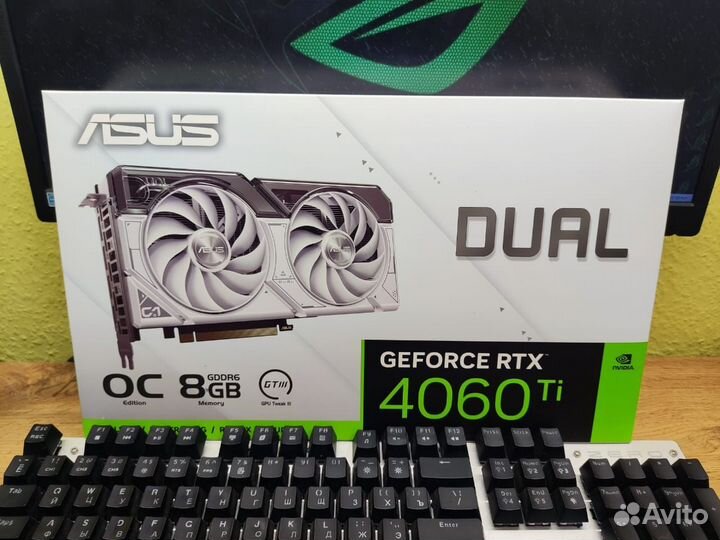 Новая Видеокарта asus dual RTX4060Ti
