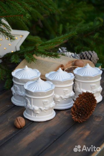 Шкатулки подсвечники карусель с лошадками