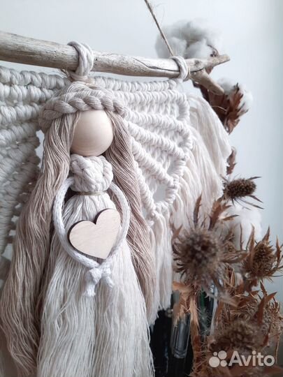 Ангел. Панно макраме