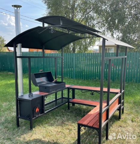 Мангал в беседке