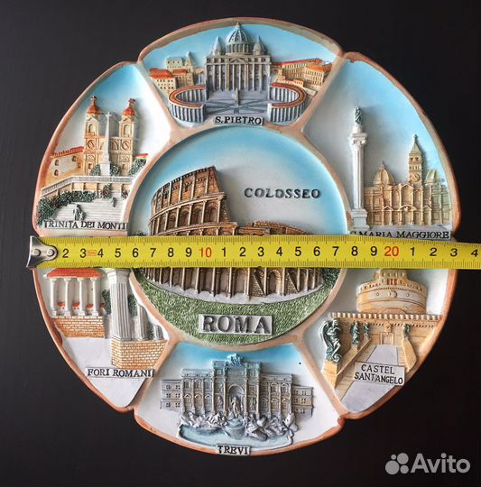 Сувенир из Рима керамика Италия декор на стену