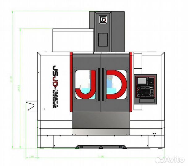 5ти-осевой фрезер jsjd-U450A.T7 siemens чпу