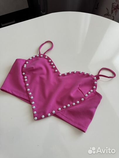 Топ с бусинами Shein