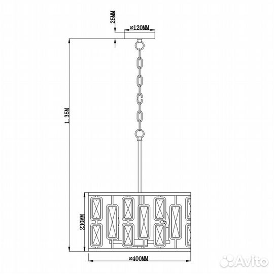 Светильник на штанге escada Glow 2102/4S Chrome