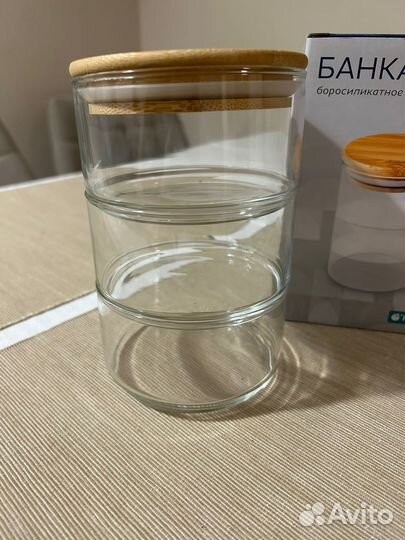 Банка для сыпучих стекло