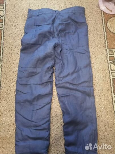 Брюки ватные синии
