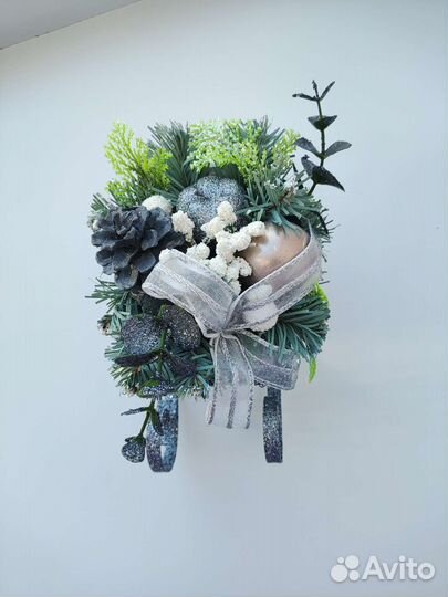 Новогодние сани, декор, игрушка, украшение