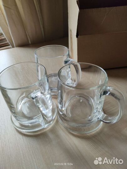 Кружки с подставками новые