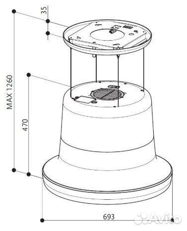 Вытяжка faber glow WH