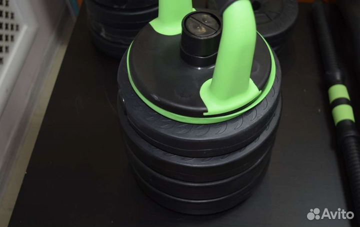 Гантельный набор (штанга W-обр+гиря)