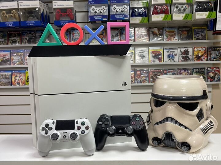 Белая Sony Ps4 + Куча игр