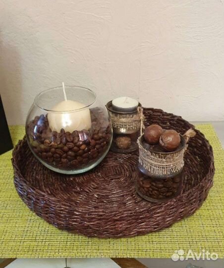 Плетеный поднос