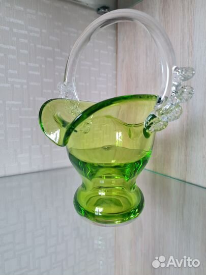 Конфетница,цветное стекло,СССР