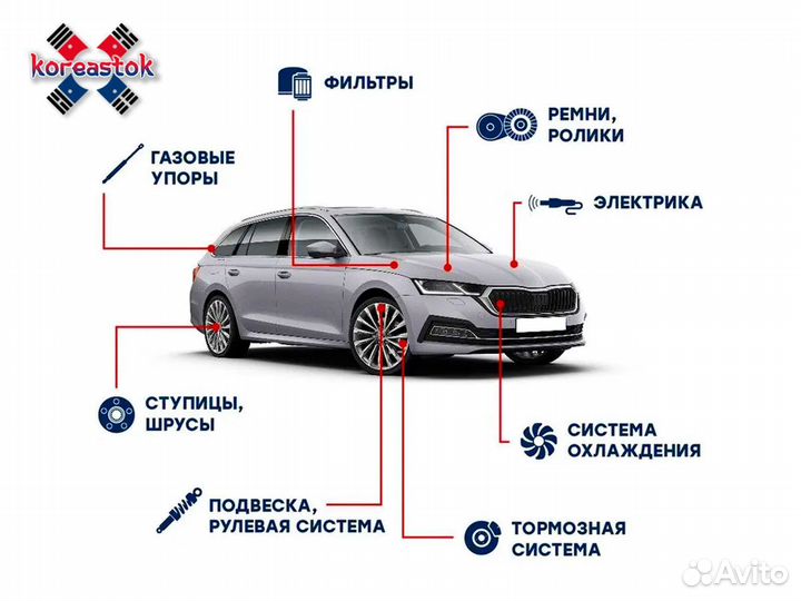 Амортизатор задний R с ABS SG4682 для Lacetti