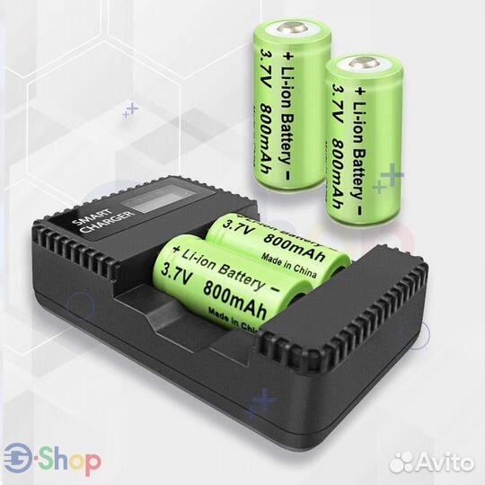 Набор 2x Акб CR123 2800 mAh + З/У на 2x слота USB