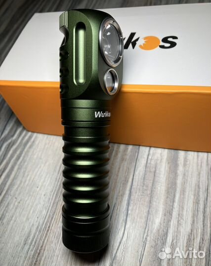 Фонарь налобный Wurkkos HD20 Green+аккумулятор