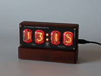 Ламповые часы "Электроника" (Термоясень) ин-12