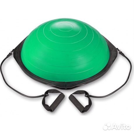 Полусфера для фитнеса bosu с эспандерами и насосом
