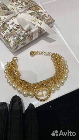 Колье бусы dior