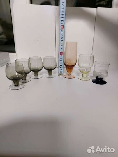 Фужеры из цветного стекла времен СССР