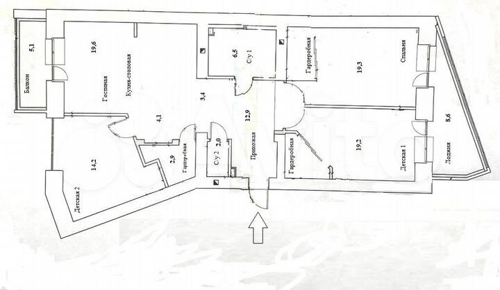 3-к. квартира, 104,1 м², 14/14 эт.