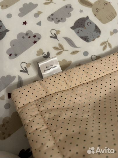 Конверт-одеяло на выписку, в кроватку+простынь