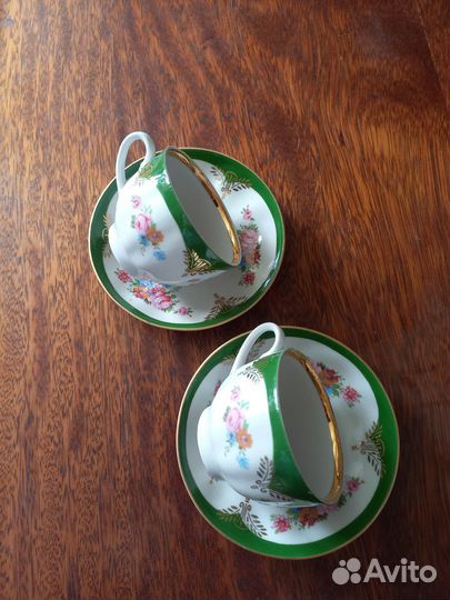 Красивая кофейная пара фарфор