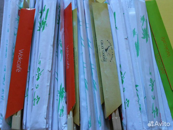 Палочки деревянные бамбуковые китайские много