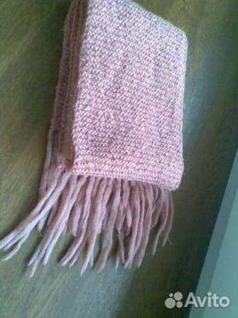 Настоящий шерстяной шарф и повязка на голову