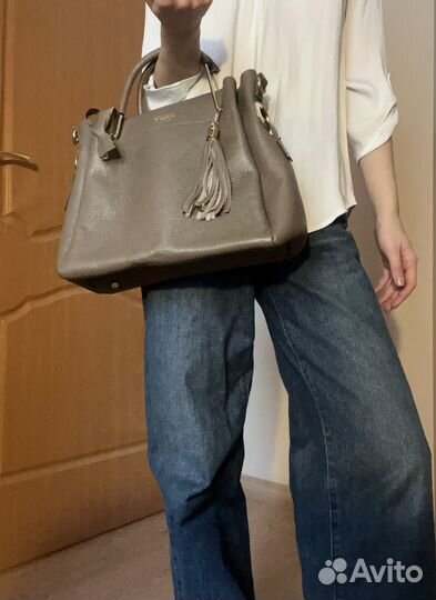 Коричневая сумка из натуральной кожи Bosccolo