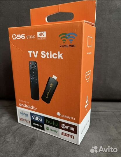 Андроид тв приставка q96 stick 4k uhd