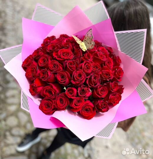 Красные Розы. Большие Букеты Свежих Роз