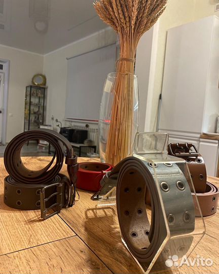 Ремень женский натуральная кожа люверсы т