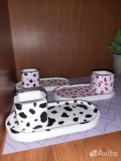 Набор из гипса арома свеча + поднос