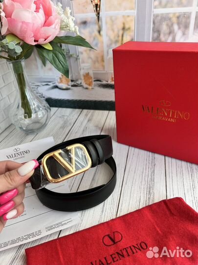 Ремень valentino натуральная кожа Люкс