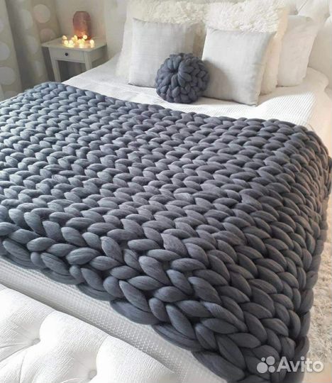 Одеяло из трубчатой пряжи