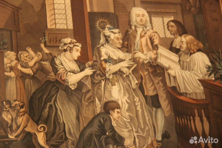 Старинная гравюра (пара)