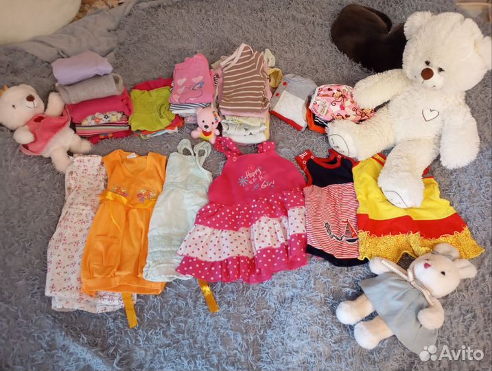 Вещи пакетом на девочку 74 80 86(30 вещей)
