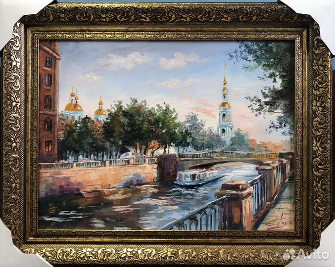 Картина с видом Санкт-Петербурга 9 (пейзаж) х-м